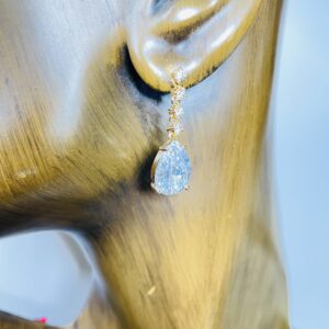 Aretes Circonias De Gota 10 Mm Rosa