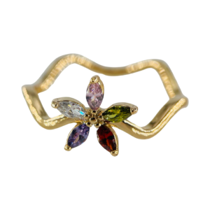 Anillo de Flor Colores 5 Pétalos