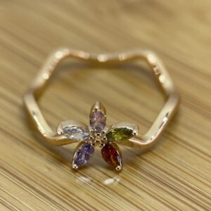 Anillo de Flor Colores 5 Pétalos