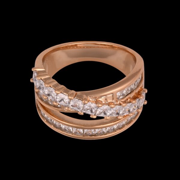 Anillo Circonia y Lineas entrelazadas - Imagen 3