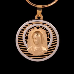 Medalla Virgen de Guadalupe Oro y Rodio - Joyería Religiosa Exclusiva